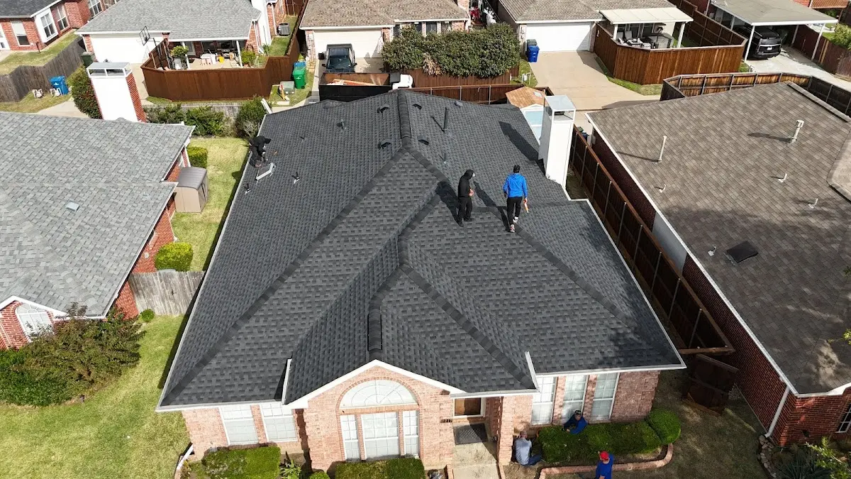 Slate & Tile Roof Repair work in progress on a Anthony property